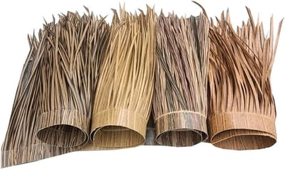 Dakbedekking rietrollen - Synthetisch gras - Tropisch decor - Weerbestendig en onderhoudsvrij - 05 x 2 m - Bruin