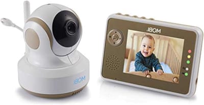 Babybewakingssysteem - Babyfoon camera - Baby in de gaten - Automatische bewegingstracking - 300 meter bereik - Wit