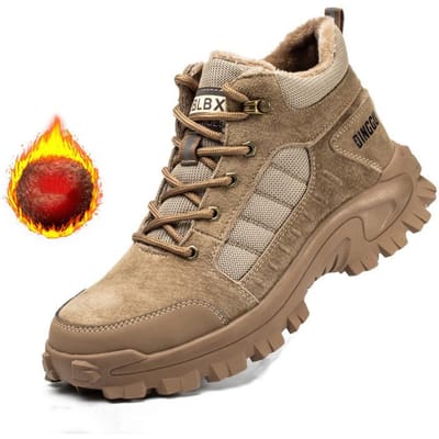 Werkschoenen Heren Winter Stalen Neus Schoenen Anti-verpletterend Anti-perforatie Industriële Beschermende Werkschoenen 38