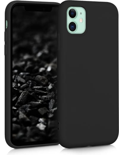 kwmobile telefoonhoesje geschikt voor Apple iPhone 11 - Hoesje voor smartphone - Back cover in mat zwart