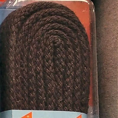 3 mm x 120cm donker Bruin - Rond Cord 100% katoenen schoenveter