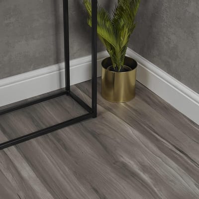 Vinyl Vloerplanken - Houten Look Tegels - Vloer Vernieuwen - Waterbestendig Zelfklevend - 28 Stuks - Grijs Swirl