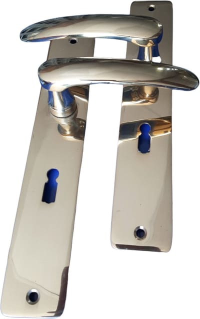 deurkruk sleutelgat 56 mm messing blok rond