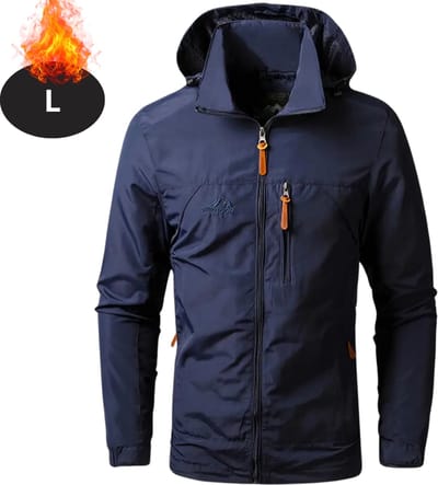 Bovista Windjas Voor Heren - Parka - Lente & Herfst - Jas - Volwassen - Windjack - Windbreaker - Outdoor - Buiten - Blauw - Maat L