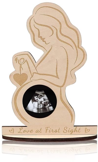 Dailygoods- Fotolijst Uniek Design - Ultrasone Fotolijst - Zwangerschapscadeau - Aanstaande Moeders - Liefde op het Eerste Gezicht - 1 Stuk - Babyfotolijst