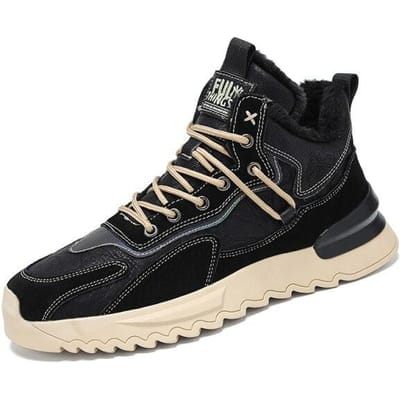 Abhoth Herenschoenen Winter Katoen Plus Fluweel Warm High-Top Schoenen Slijtvast Hardloopschoenen Hoogteverhogende Mode Sneakers 43