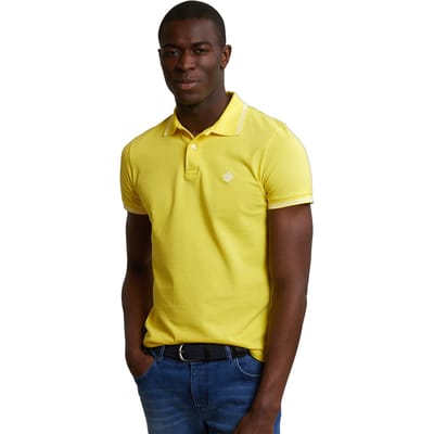 River Woods Custom Fit Cotton Polo Lemonade Size: L | Polo Shirts Outlet | Heren | Geel