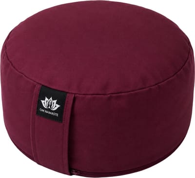 Om Namaste Meditatiekussen Rond - Pro Rondo - Bordeaux Paars