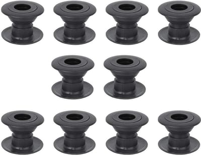 JHUBERS- Tafelvoetbal Lager 15.8mm - 10 Paar - Hoogwaardig Kunststof - Stalen Kogels - Verstelbare Binnenhoogte 23-34mm - Zwart - Tafelvoetbal Onderdelen