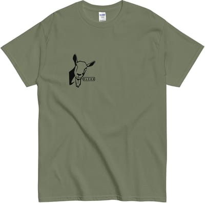 Grappig T Shirt met Geit Illustratie Blehh - Dames en Heren Tshirt - Khaki Groen - S
