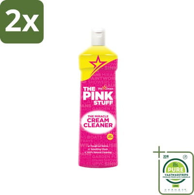 The Pink Stuff - Miracle Cream Cleaner - Allesreiniger - Voor Keuken & Badkamer - 500ml - Voordeelverpakking - 2 stuks - Schoonmaakcrème - Reinigingscrème