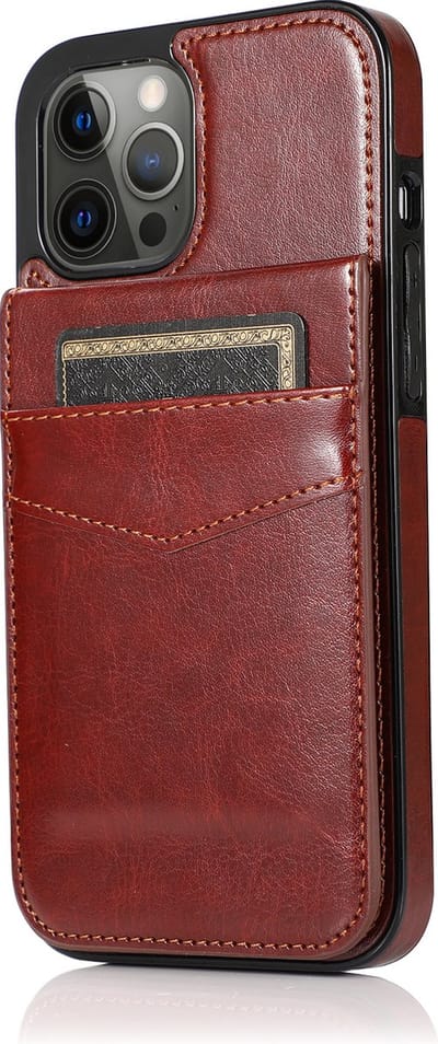 Hoesje geschikt voor iPhone 8 - Backcover - Pasjeshouder - Portemonnee - Kunstleer - Lichtblauw
