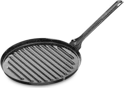 Barbecue Vaello Rond Zwart Geëmailleerd Staal (Ø 24 cm)