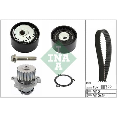 Schaeffler Ina Waterpomp + distributieriem set INA 530 0536 30