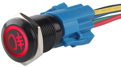 Dailygoody - Tuimelschakelaar - Drukschakelaar met Rood Licht - Zwart - Waterdicht - 12V Schakelaar voor Auto en Vrachtwagen
