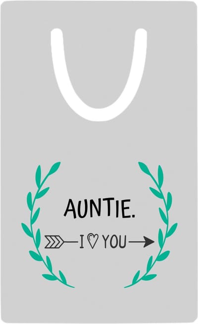 Hacebo® - auntie I love you metalen boekenlegger - Tante - de liefste tante - verjaardag - cadeautje voor tante - tante artikelen - kado - geschenk Bladwijzer boekenleggers - 7.6 cm x 5cm