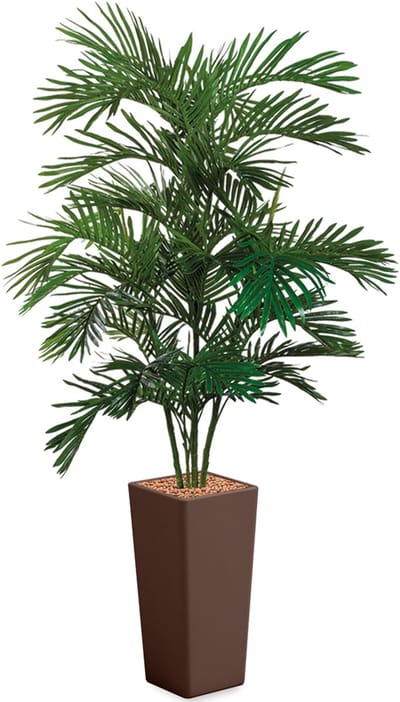 HTT - Kunstplant Areca palm in Clou vierkant bruin H195 cm