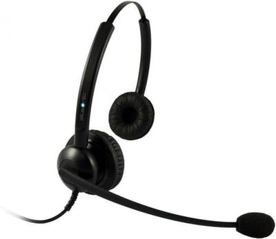 plusonic 5512-5.2P On Ear headset Telefoon Kabel Stereo Zwart