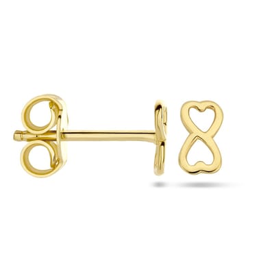 YO&NO Oorknoppen hart en infinity - Sieraden Vrouw - Goud - 14K