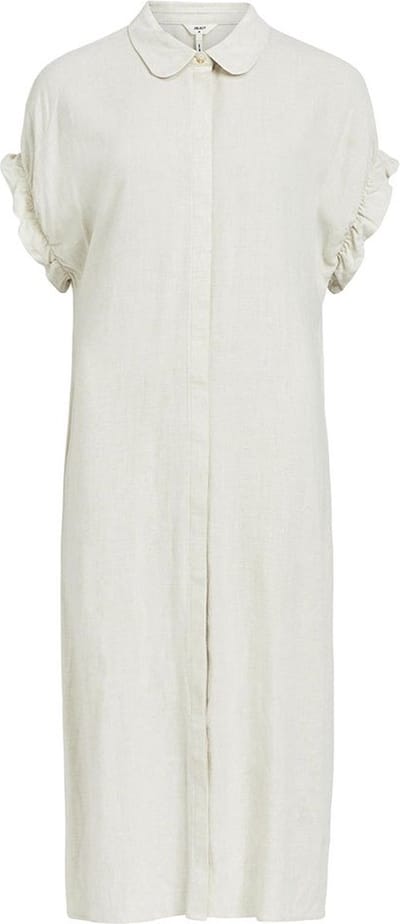 Object Sanne Tiana Korte Mouwen Lange Jurk Beige 42 Vrouw