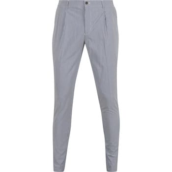 Suitable Chino broek Strepen Blauw - Maat 54 - Heren - Mannen broeken