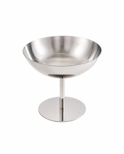 Mevaz IJscoupes Set van 2 – RVS Dessertschalen op Voet – Dessertbekers – IJsbekers – Cocktailschalen – Zilver – Luxe Design