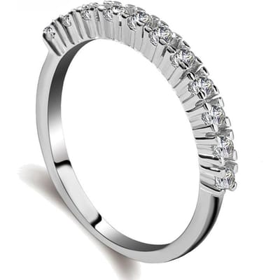 Europese en Amerikaanse Ring Dames Sieraden Zirconia Ringen Enkele Rij Diamanten Ringen No.8