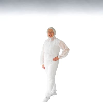 Famanu – Beschermpak wit maat extra large – Set van 10 latexvrije overalls met capuchon – Voor professioneel gebruik