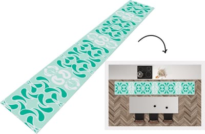Keukenloper - Loper keuken - Winter - Turquoise - Design - 300x50 cm - Keukenloper vinyl