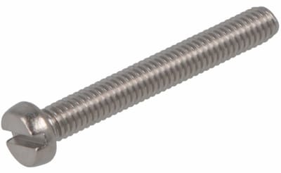 Metaalschroef RVS A2 M4x16 cilinderkop per zak a 10 stuks- ck - sleufkop