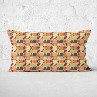 Orange Jurassic Park Rectangular Cushion 30x50 - Soft Touch