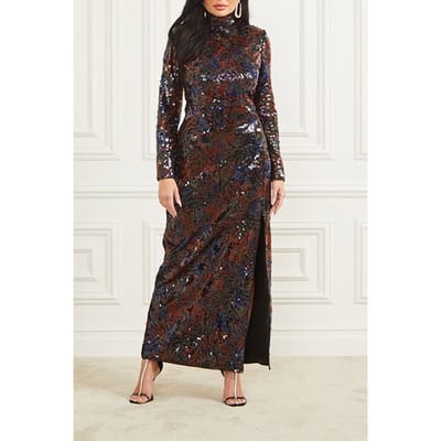 GUESS Marciano By  Jasmine Long Dress Delight Sequins Taglia: XXS | Maxi abiti Outlet | Donna | Giallo