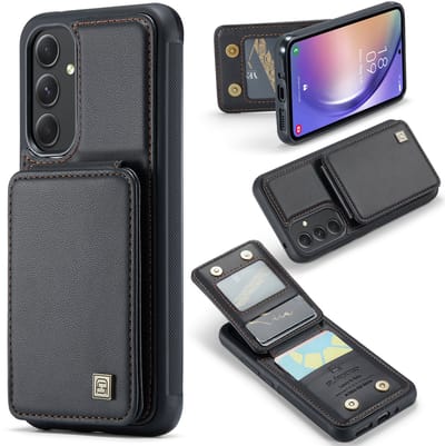 Portemonnee Backcover met RFID-bescherming voor Galaxy S25 / S24 _ Zwart