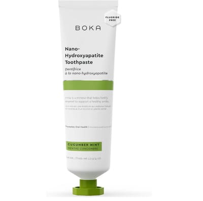 Boka Fluoridevrije Tandpasta met Nano Hydroxyapatiet 113g (Cucumber Mint) – Voor Gevoelige Tanden – Natuurlijke Mondverzorging voor Volwassenen
