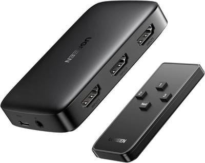 Przełącznik Switch Ugreen Cm332 3W1 Hdmi 1.4 4K 30 Hz (Czarny)