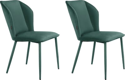 Wilma-Eetkamerstoel - 2 Pack - Donkergroen