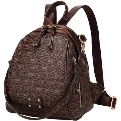 Modieuze Rugzak met Print en Grote Capaciteit, Dames Crossbody Rugzak, Veelzijdige Reis Schooltas, Dames Tas black