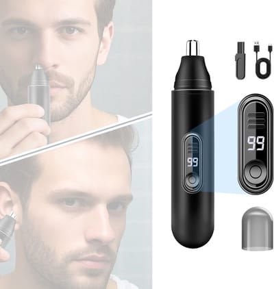 CLVP® Wenkbrauw Trimmer - Precisietrimmer - Neushaartrimmer - Oortrimmer - Waterdicht - Oplaadbaar -Zwart