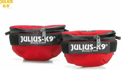 IDC® universele zijtassen rood voor harnas maat baby1 tot maat mini.