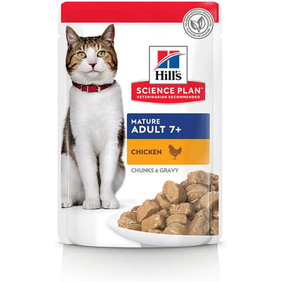 12x85g Mature Adult Kip Hill's Science Plan Kattenvoer