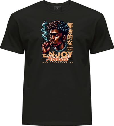 Nice Weed t-shirt Enjoy Moment chill model 100% cotton high quality Funny t-shirt with weed quote