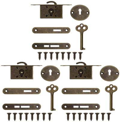 Dailygoods - Kast Lock - Decoratieve Sieraden Doos Slot - Antiek Brons - Vintage Meubels Lock - Ideaal voor Huizen en Winkels
