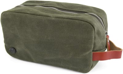 Olijfgroene Bridge Waxed Canvas Toilettas