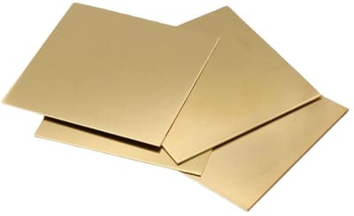 Messing Plaat - Koperblad Metaalplaat - Metaalbewerking Hobby - H62 Kwaliteit - 0.8mm x 100mm x 100mm - Geel