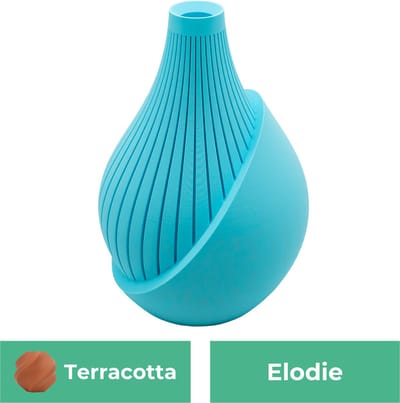 Elodie moderne vaas – Decoratieve vaas - Terracotta - 3d geprinte vaas – geschikt voor droogbloemen - 20CM