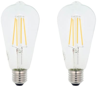VITO LED Filament Edisonlamp ST64 E27 - 8W (vervangt 75W) - 1016lm - 4000K - Ø64mm - 220-240V - Energiezuinig - 2 stuks