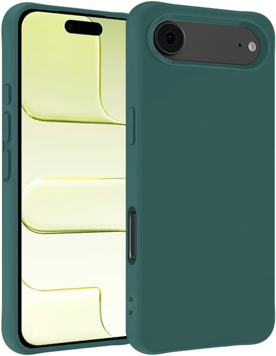 Hoesje - Geschikt voor Apple iPhone Air - Sterk & Shockproof - Hoes Cover - Siliconen Case - Telefoonhoesjes - Donkergroen