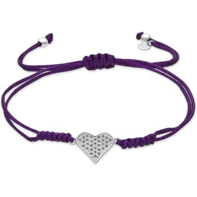 Luxenter Armband met zilveren afwerking en schitterende zirkonia - Heart