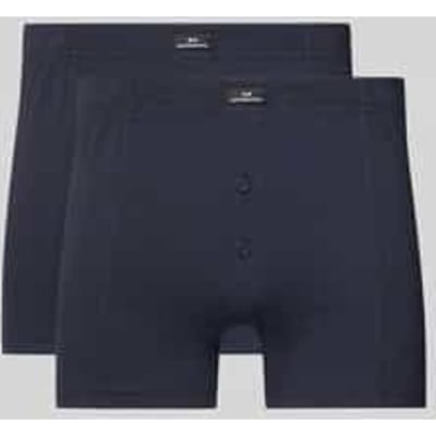 Gotzburg heren boxershorts wijd model met gulp (2-pack) - donkerblauw