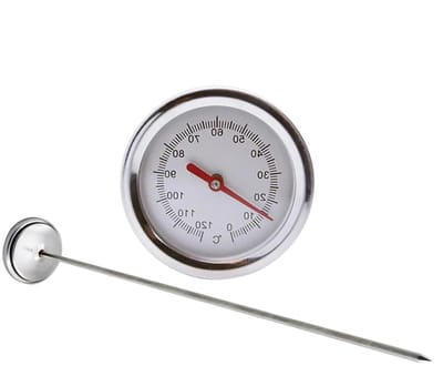 Compostthermometer - Bodemthermometer Tuin - Compost Bewaken - Roestvrijstalen Sonde - 50 cm - Zilverkleurig